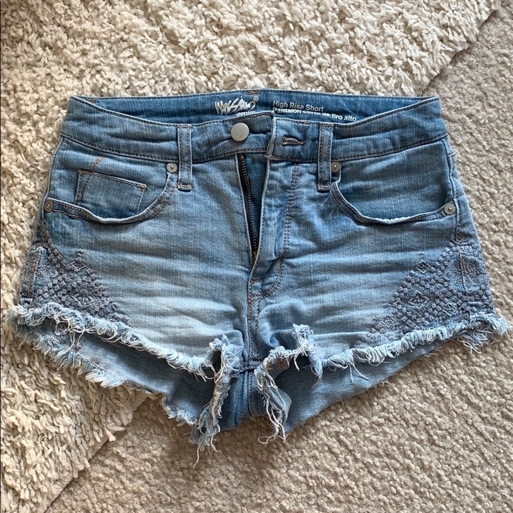 High-Rise Denim Shorts
